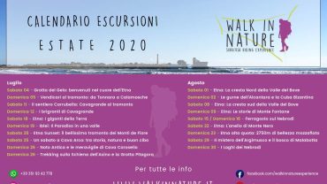 Calendario escursioni Luglio/Agosto 2020